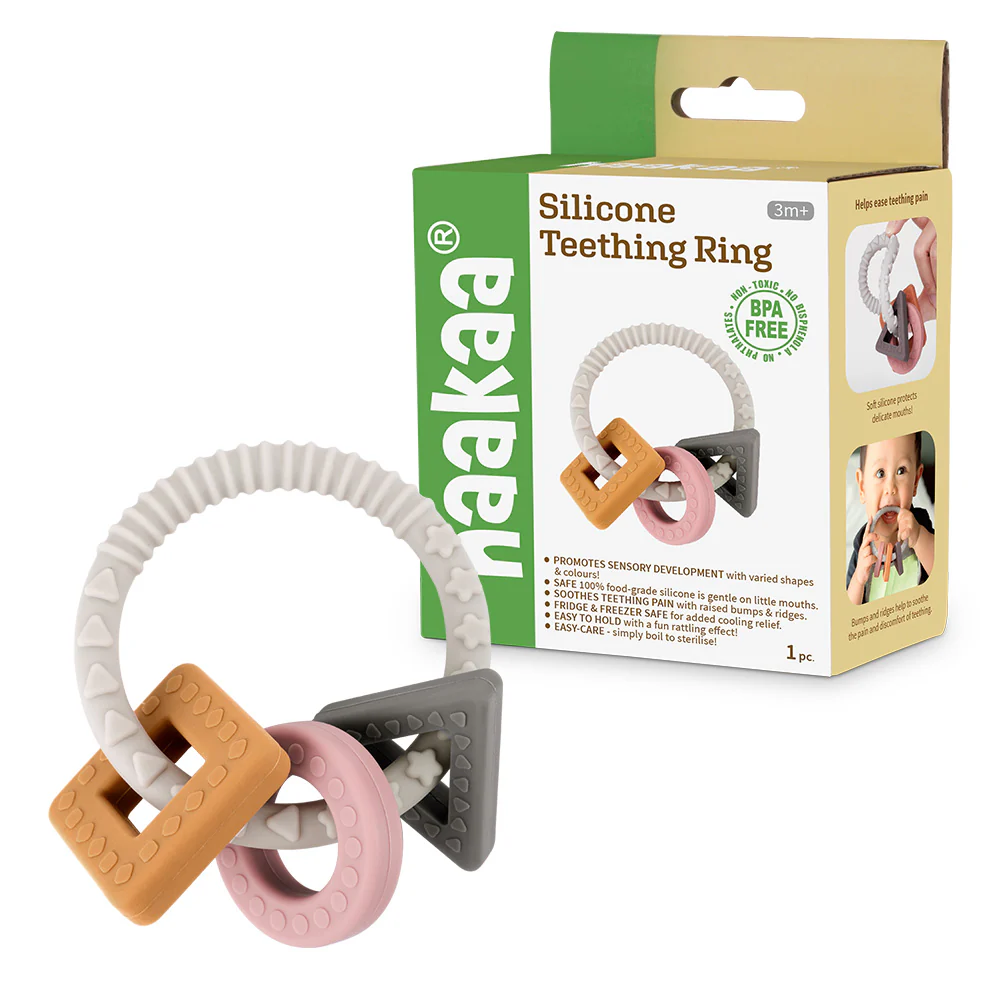 100% Food Grade Silicone Sensory Development Teething Ring