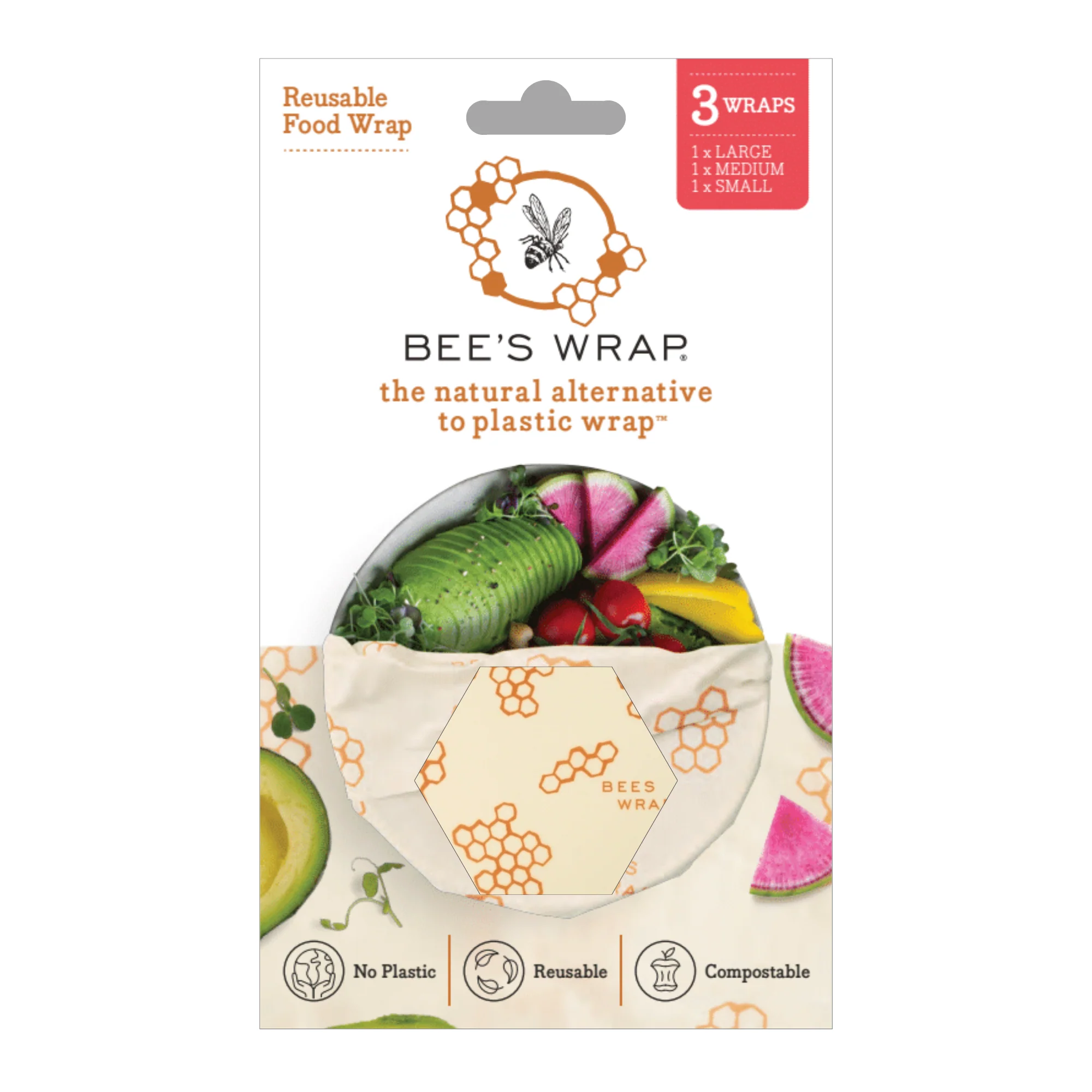 Reusable Beeswax Food Wraps – Assorted 3 Pack - Image 16