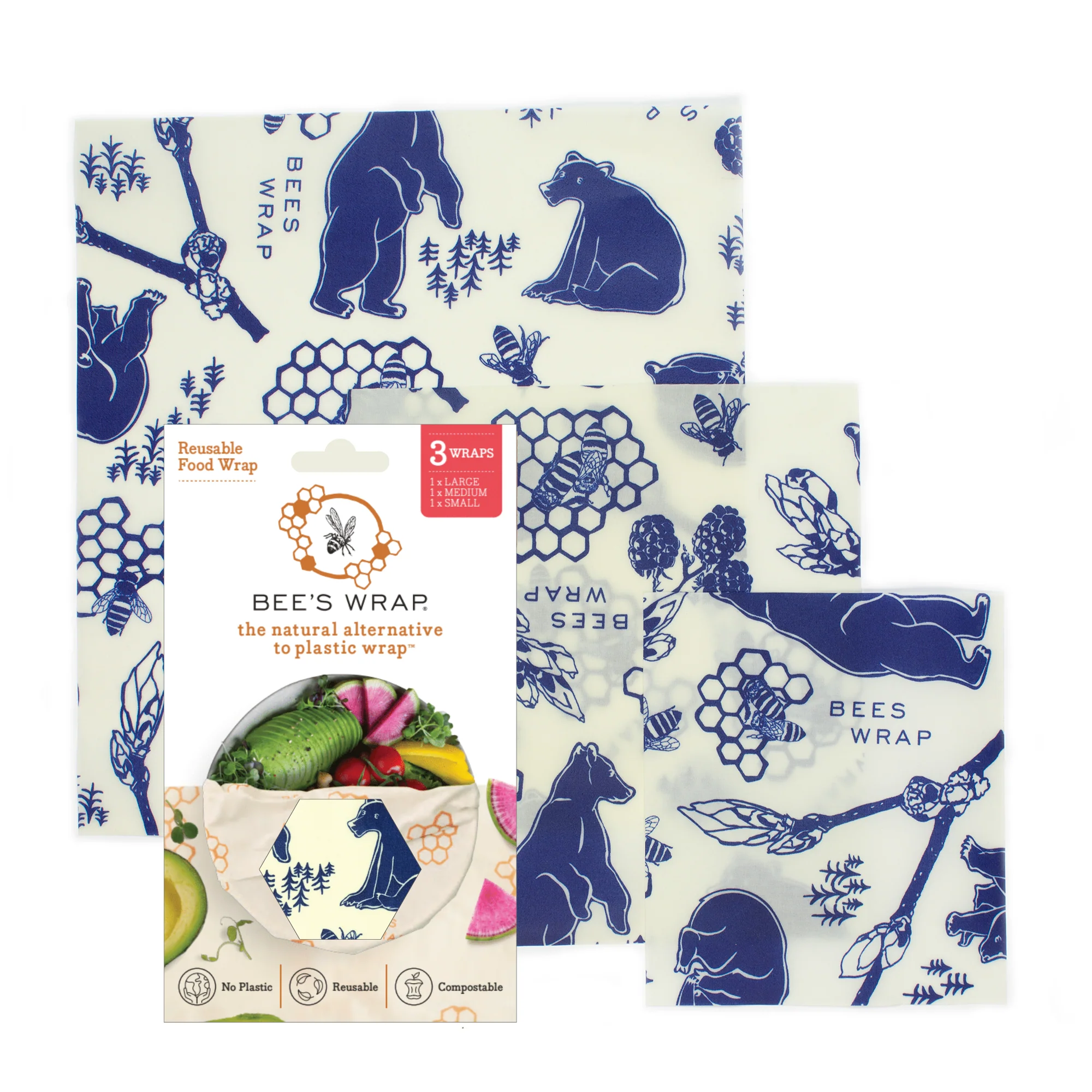 Reusable Beeswax Food Wraps – Assorted 3 Pack - Image 20