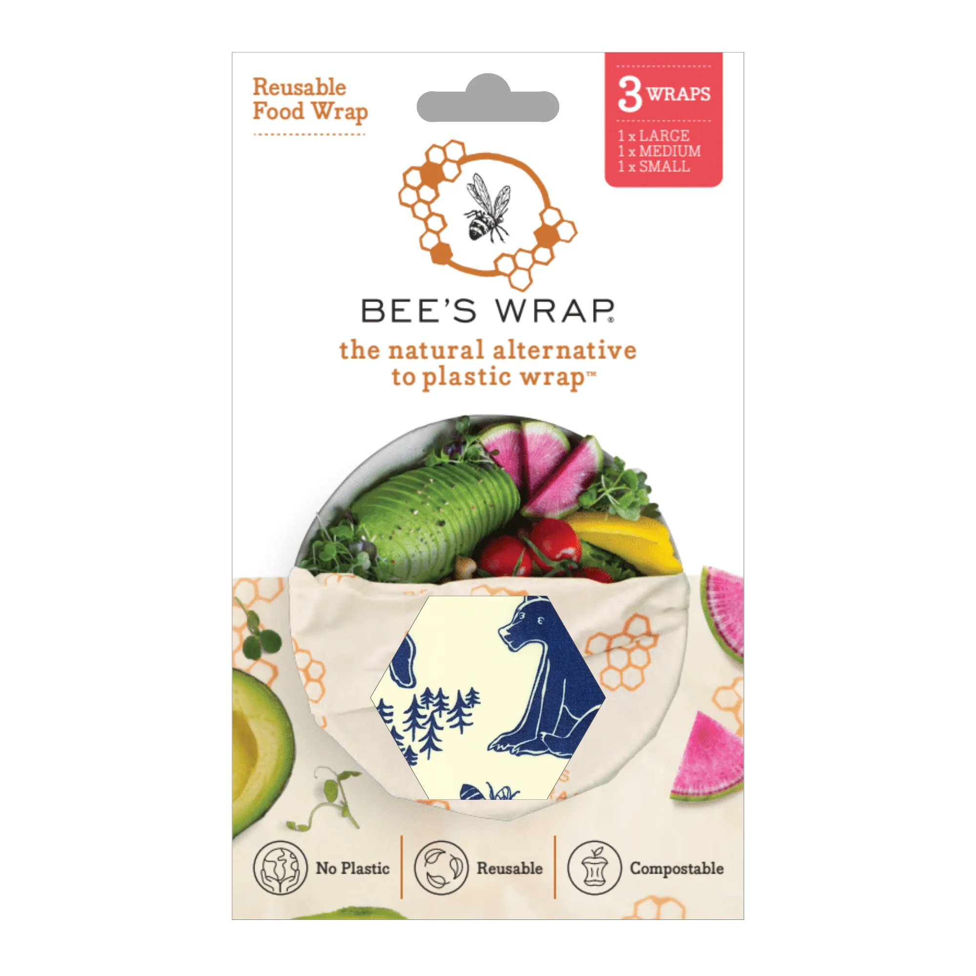 Reusable Beeswax Food Wraps – Assorted 3 Pack - Image 21