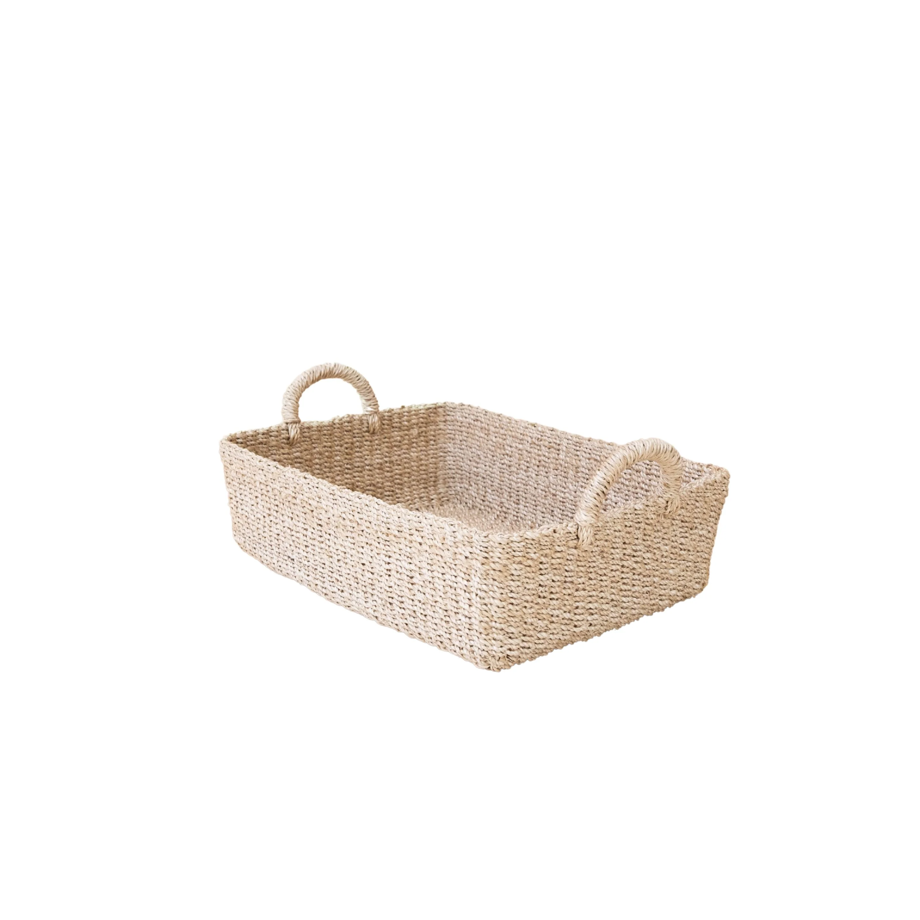 Abaca Rectangle Tray with Handles
