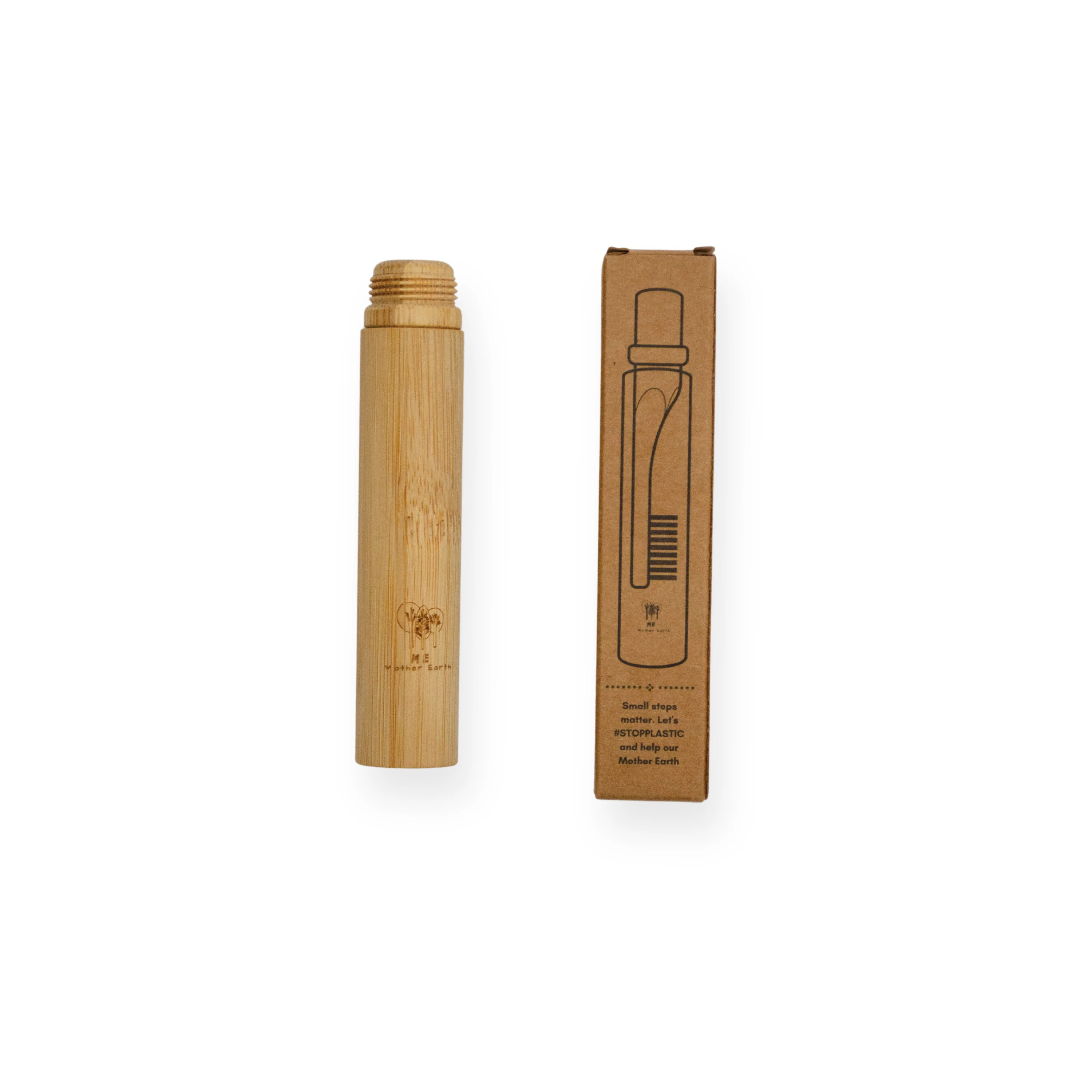All-in-One Bamboo Travel Toothbrush 2.0 - Castor Oil Bristles - Image 4
