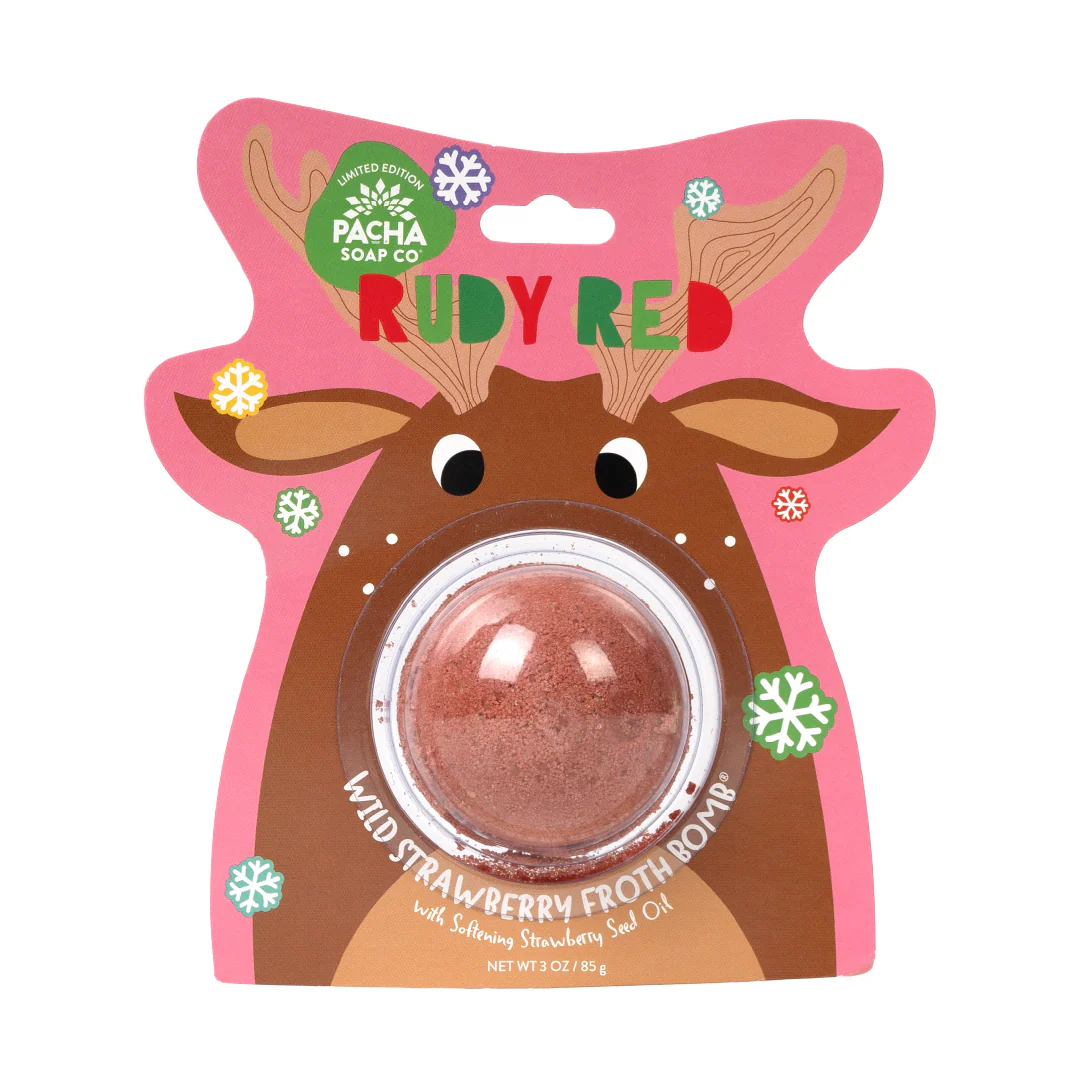 Bath Bomb Card - Rudy Red