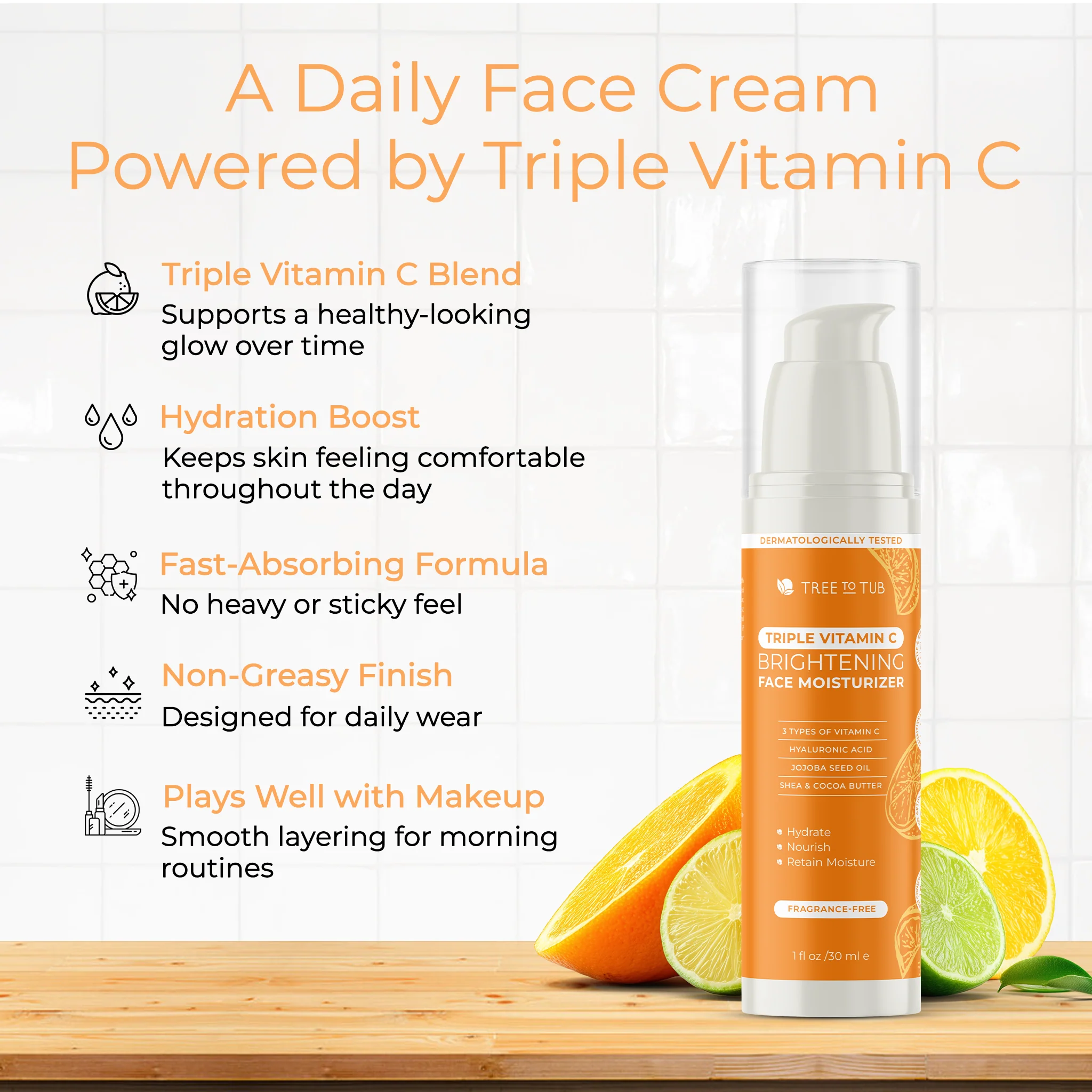 Brightening Face Moisturizer - Triple Vitamin C - Image 3