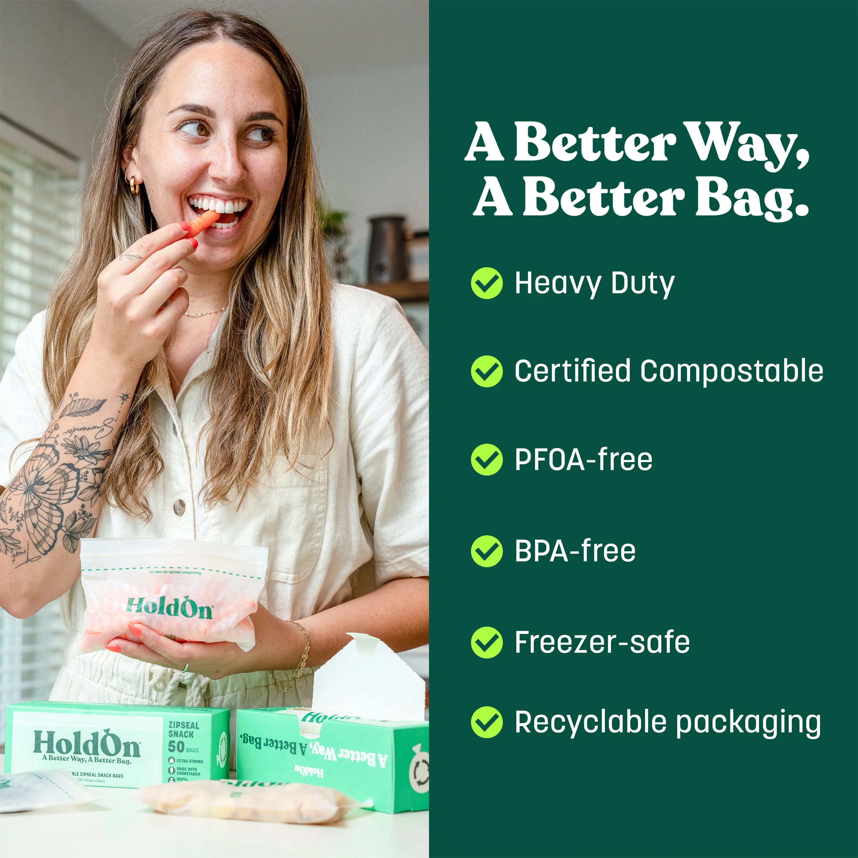 Compostable Snack Bags -  Freezer Safe - Image 8