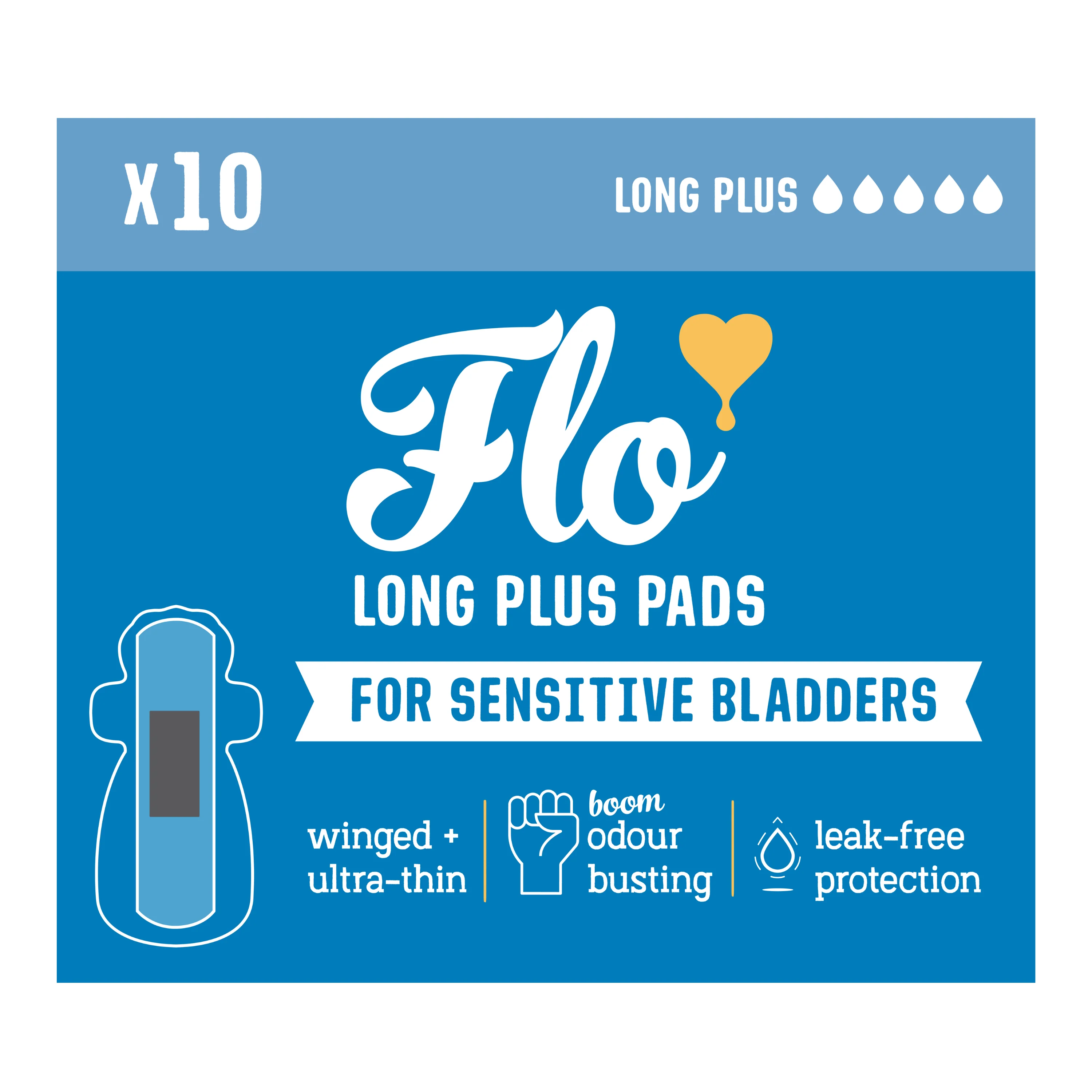 Flo Sensitive Bladder Bamboo Long Plus Pads - Image 2