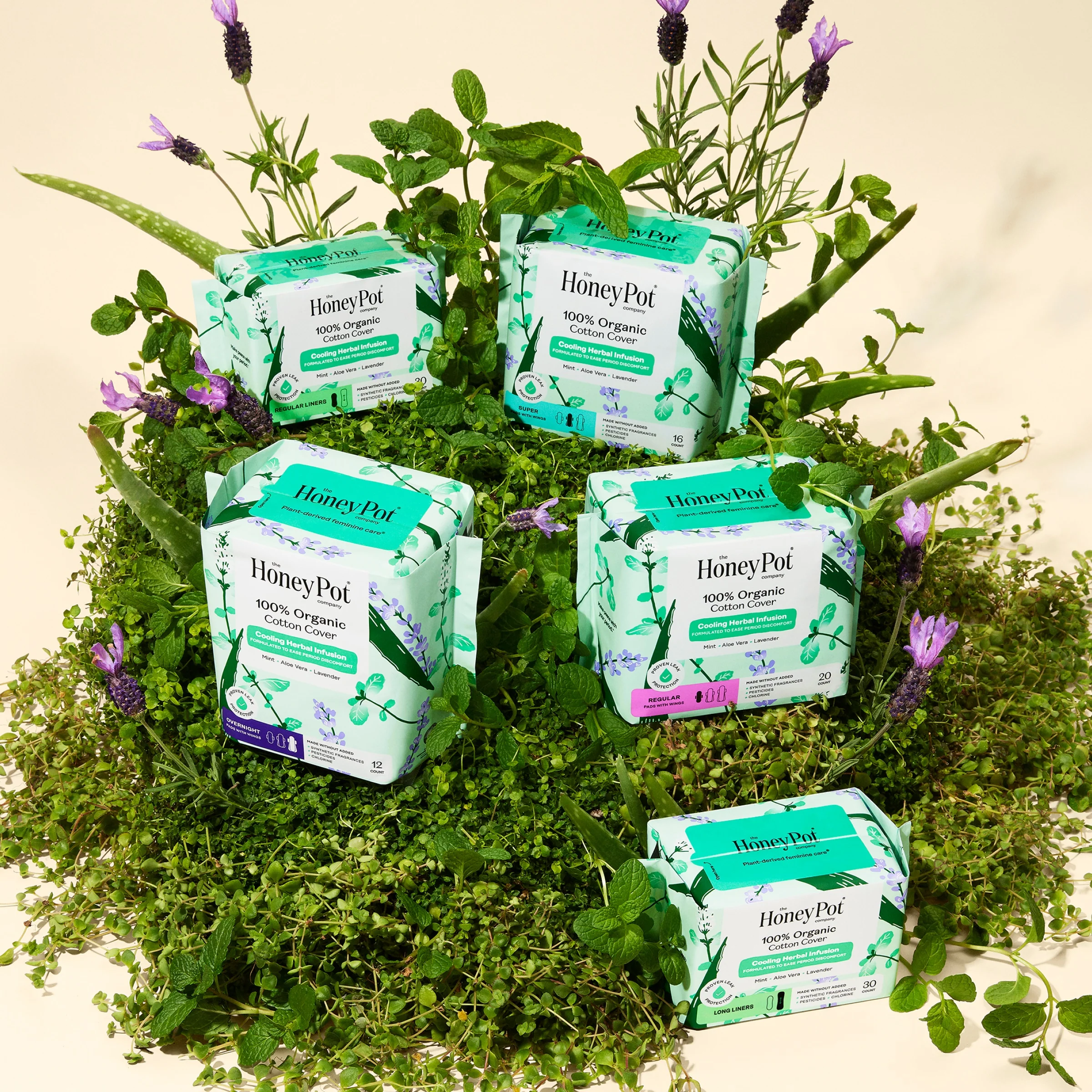 100% Organic Cotton Cover Pantiliners - Herbal-Infused - Image 6