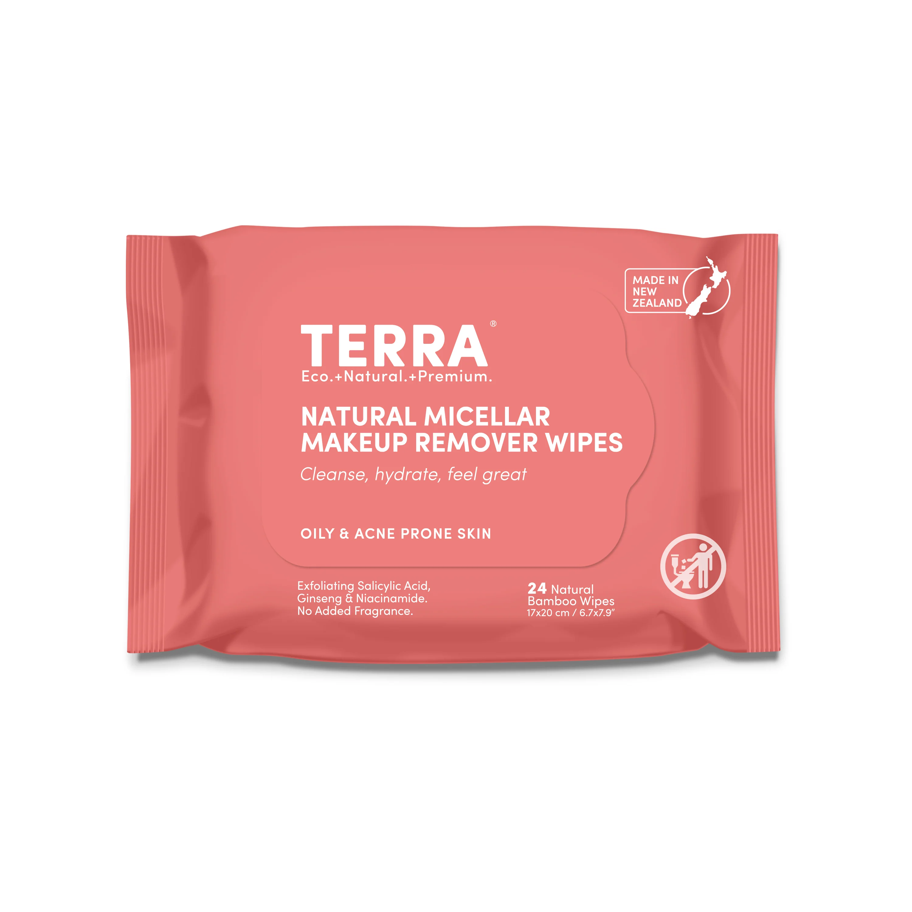 Hydrating and Cleansing Micellar Makeup Remover Wipes - Oily and Acne Prone Skin