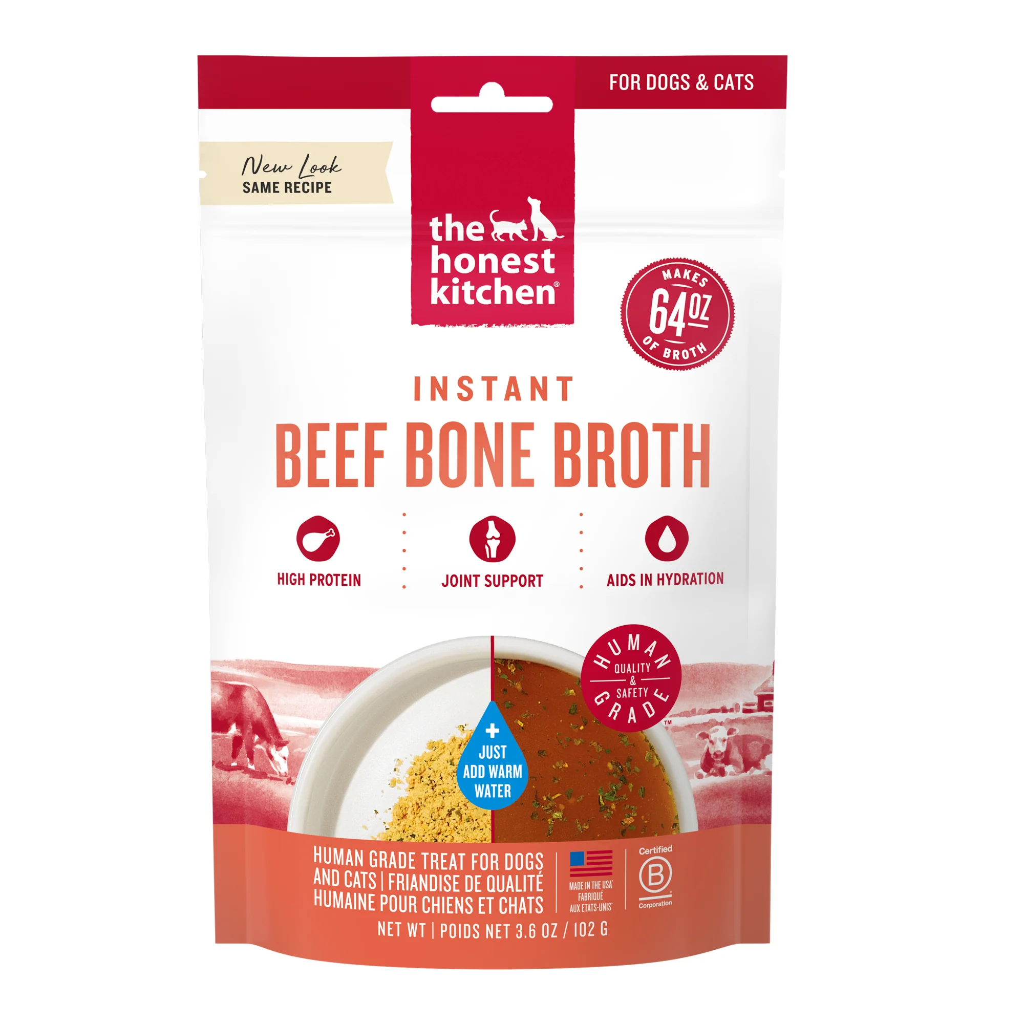 Instant Beef Dog Bone Broth with Turmeric