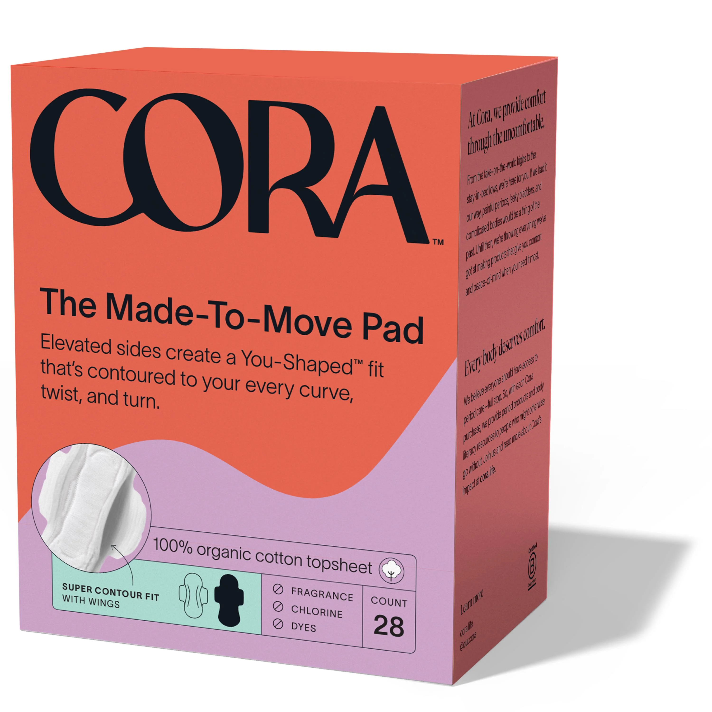 Made-to-Move Period Pad with Wings – Ultra Thin Organic Cotton