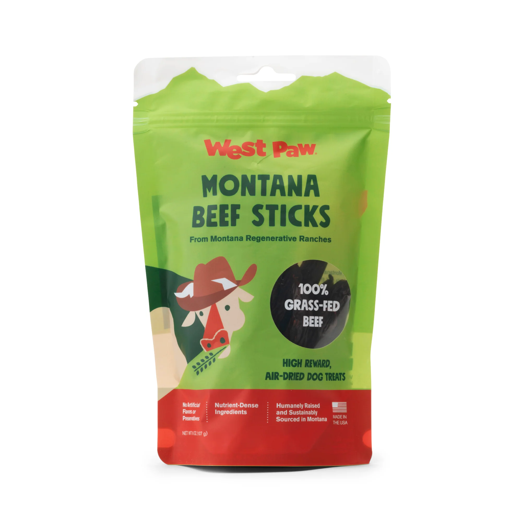 Montana Beef Sticks made from 100% Grass-Fed Beef Air-Dried Dog Treats