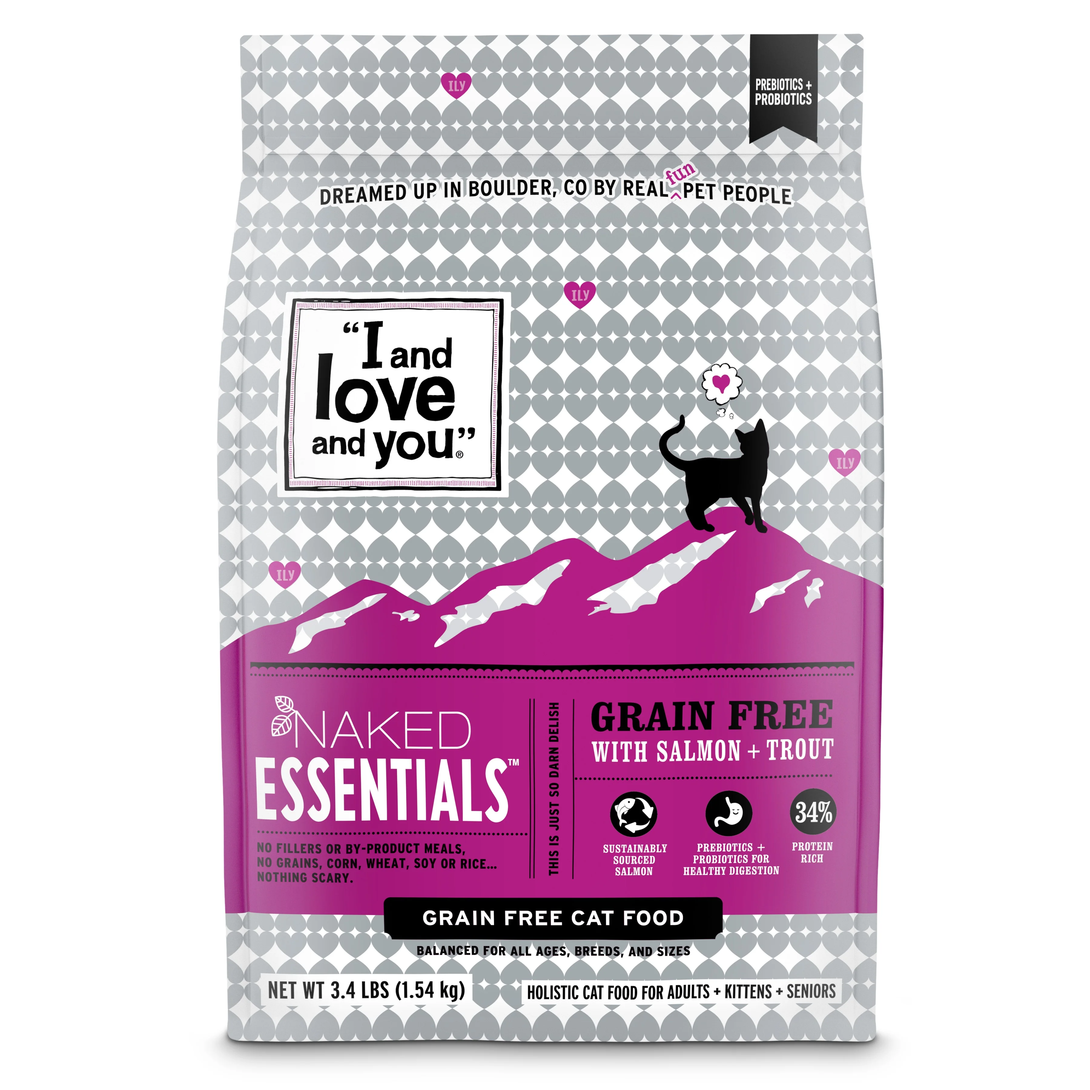 Naked Essentials Salmon & Trout Recipe Grain-Free Dry Cat Food