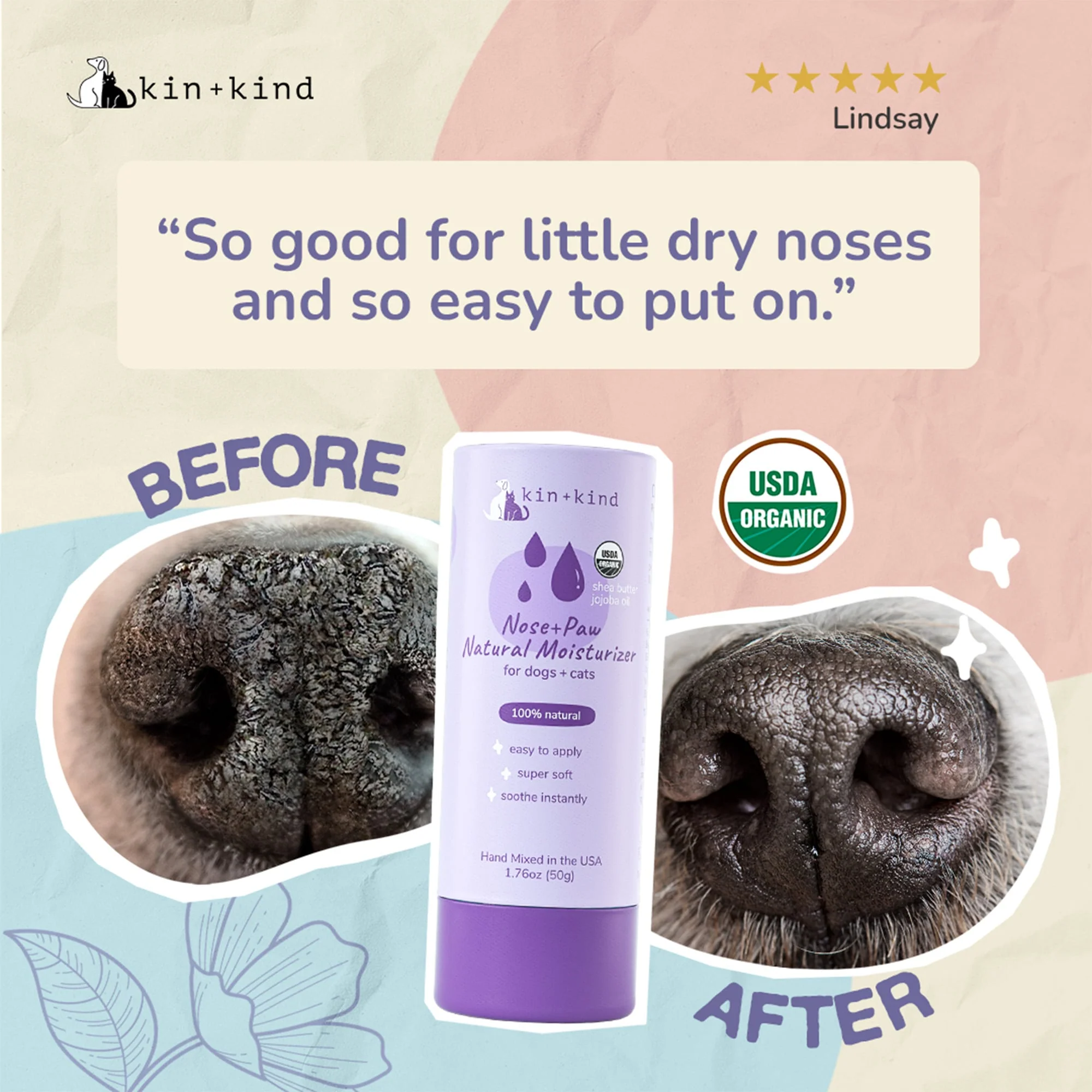 Organic Nose & Paw Moisturizer Stick for Dogs & Cats - Image 2