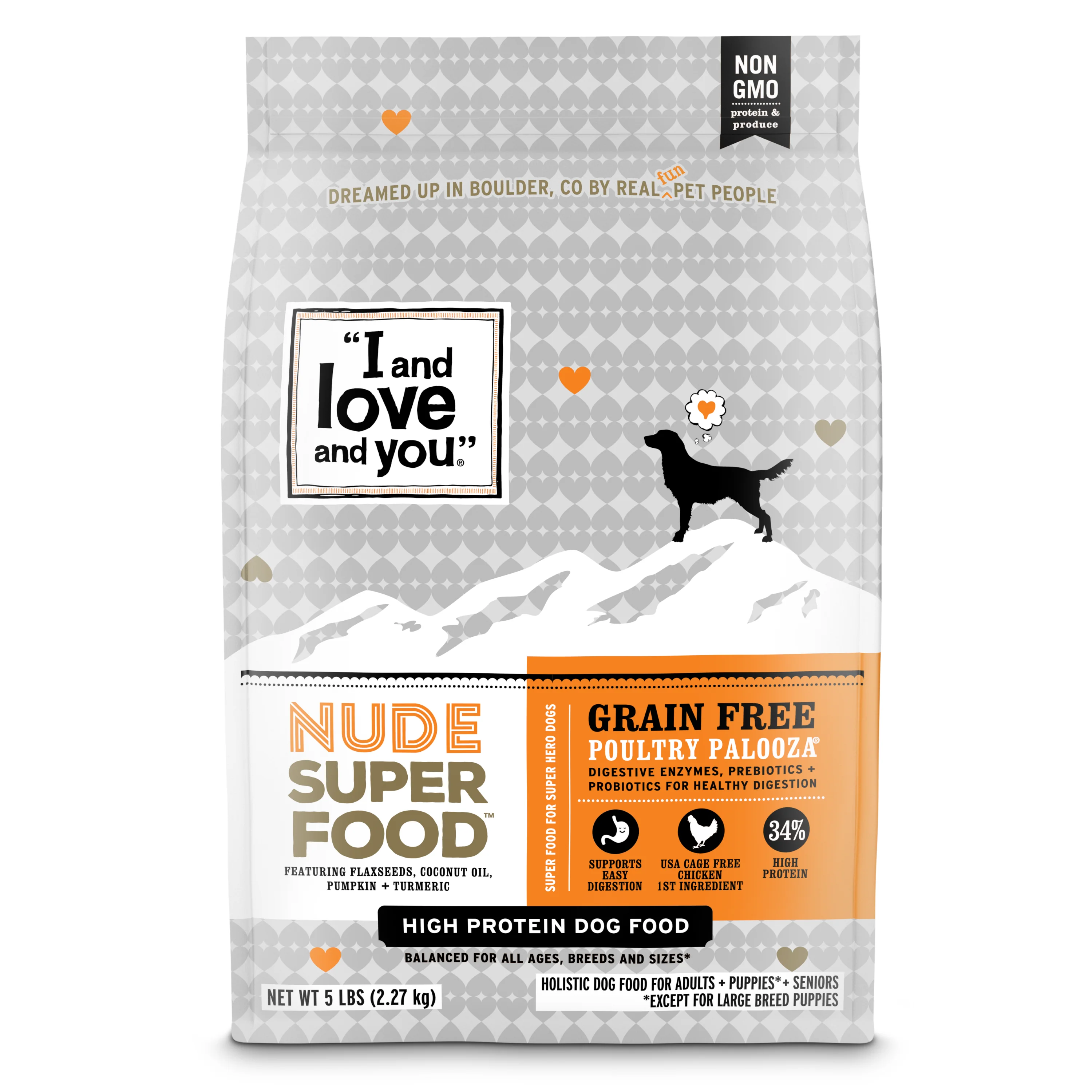 Nude Food Grain-Free Poultry Palooza Dry Dog Food