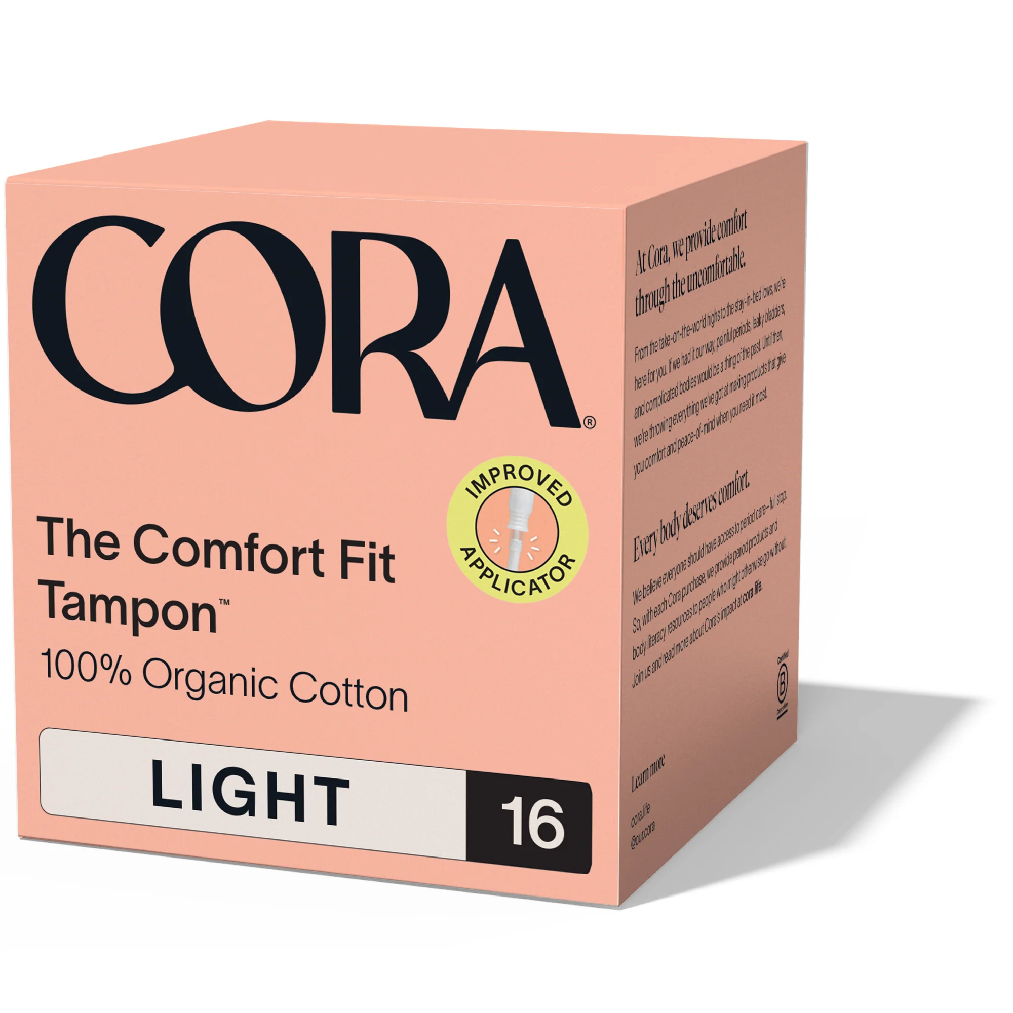 The Comfort Fit Tampon with Applicator – 100% Organic Cotton, BPA-Free Applicator