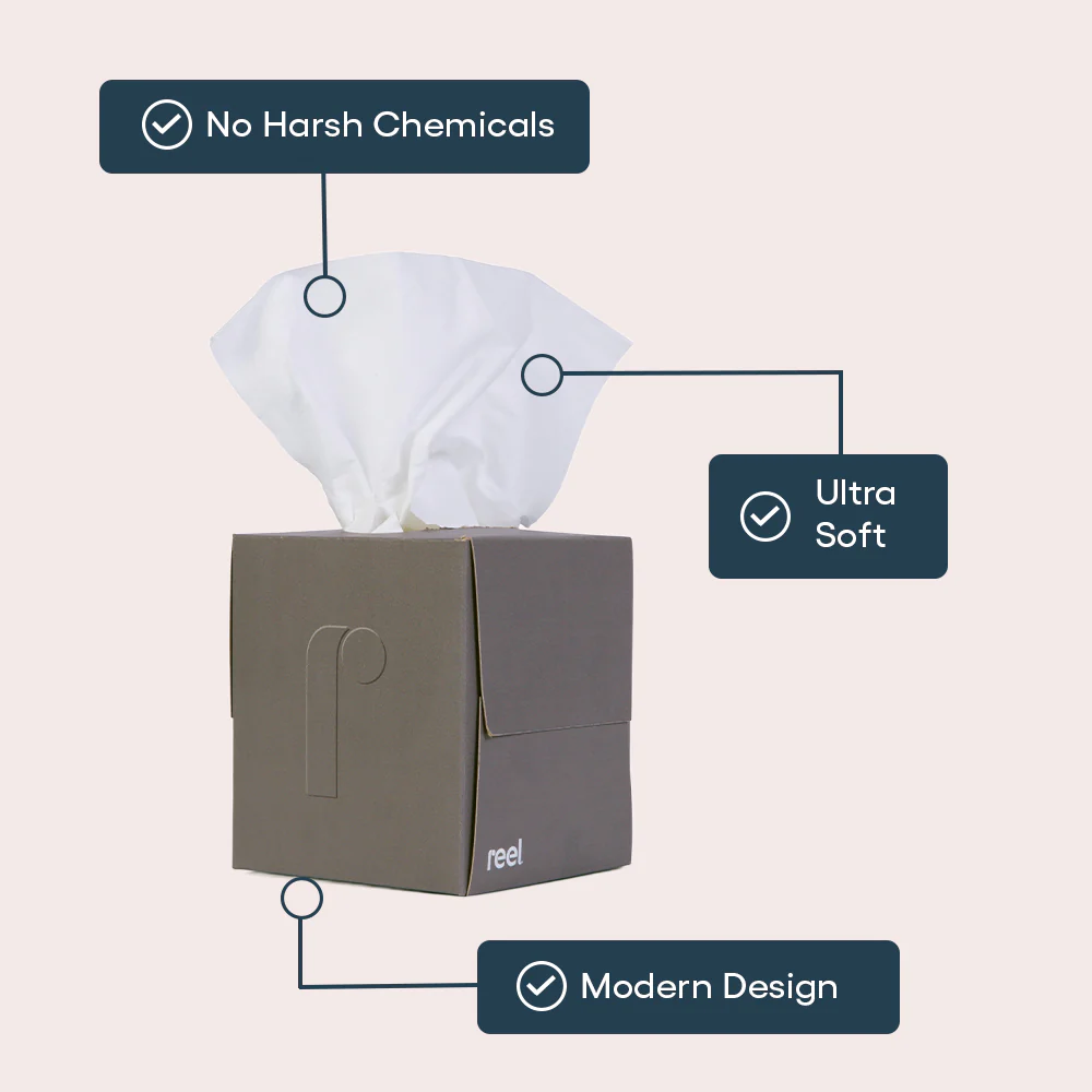 Premium Bamboo Facial Tissues - 60 3-ply tissues per box - Image 10