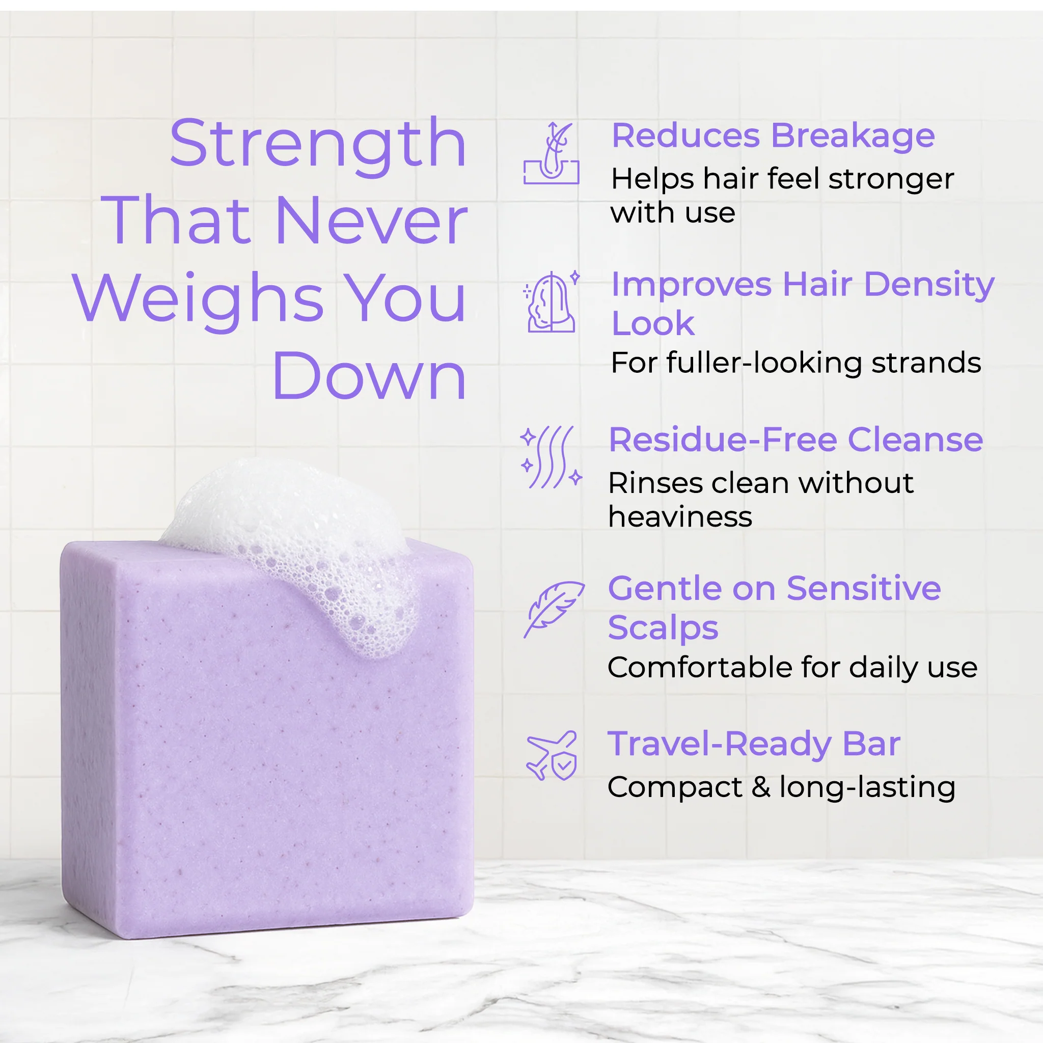 Strengthening Shampoo Bar –  For Fuller-Looking Hair - Image 3