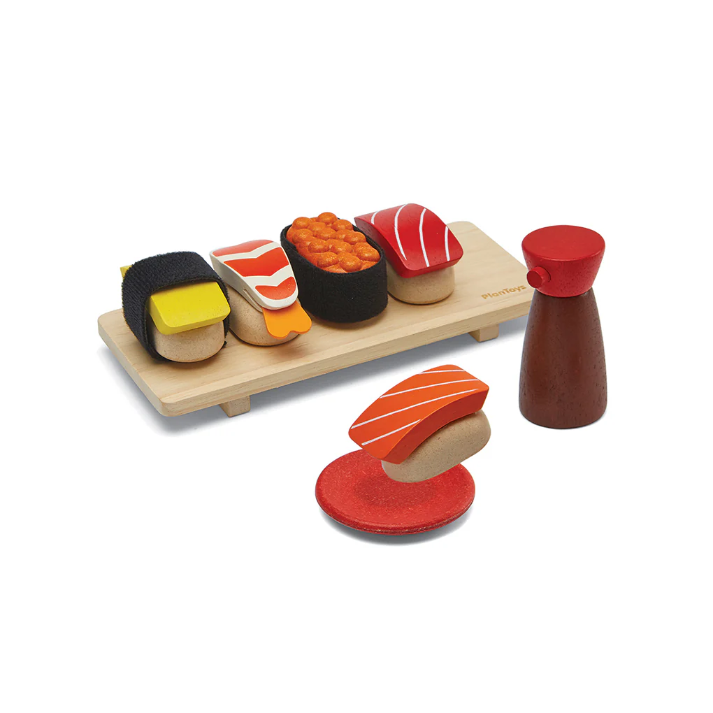 Sushi Play Food Set - Non-Toxic Wooden Set for Kids, Pretend Play