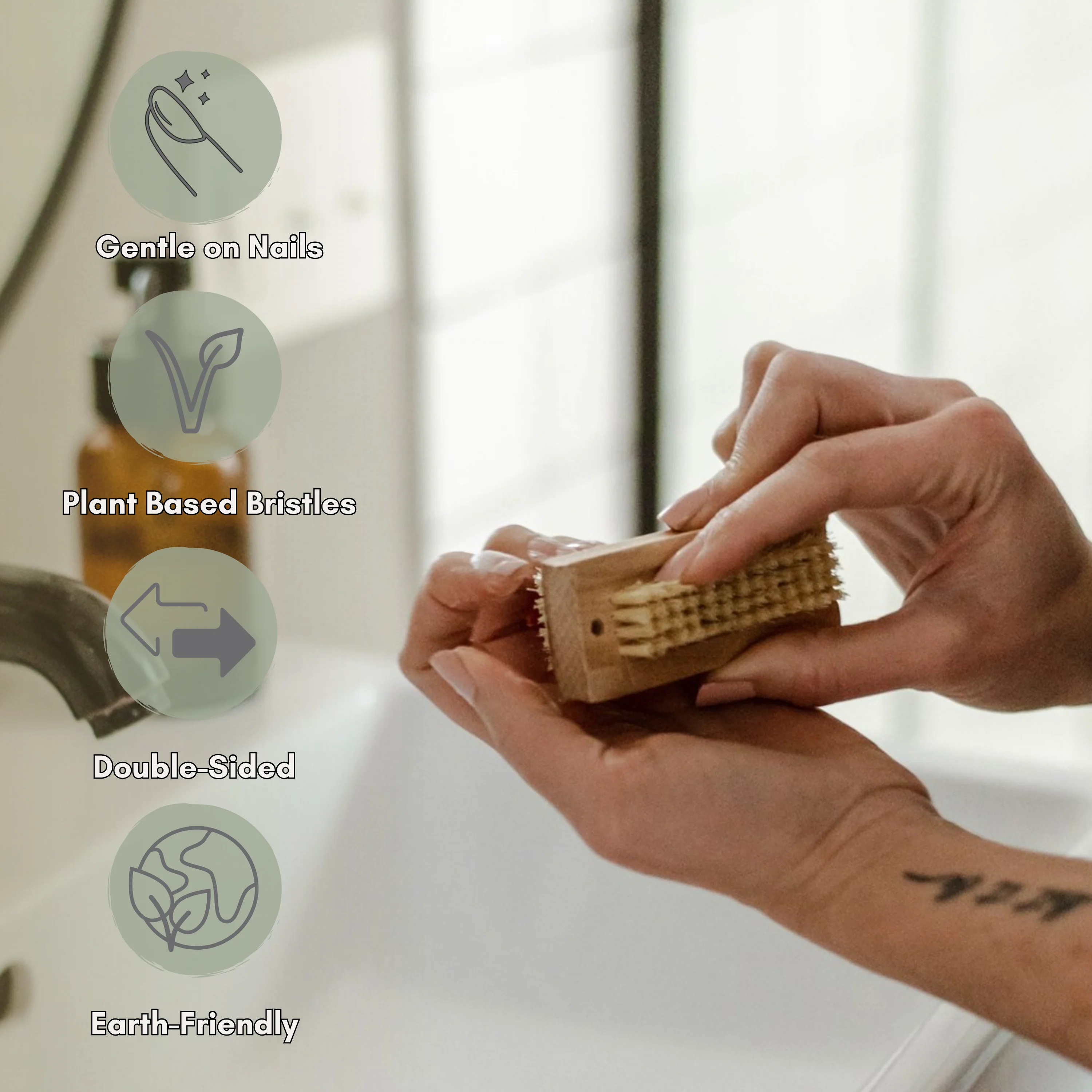 Wood Nail Brush - Image 3